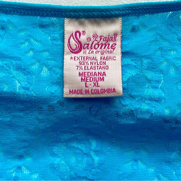 Bustier/Corset—Cerulean Blue Salomé Brand w Matching Lace Bolero (Orig Colombia) - Picture 6 of 9